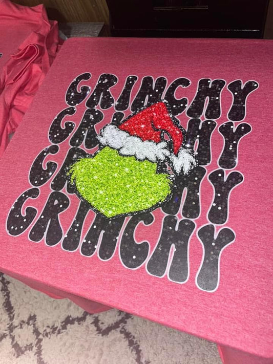 Stacked Sparkly Grinchy