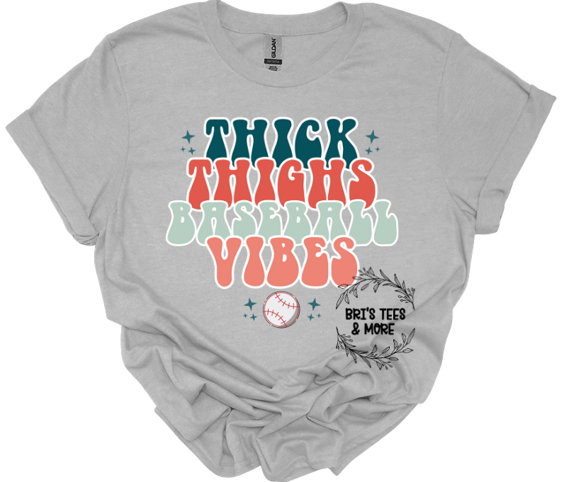 Thick Thighs Baseball Vibes