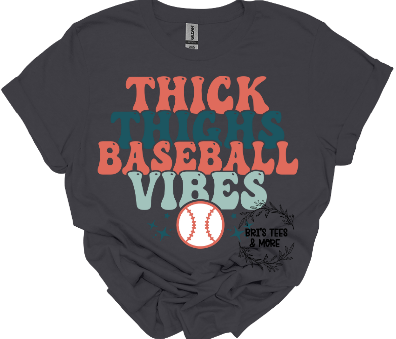 Thick Thighs Baseball Vibes